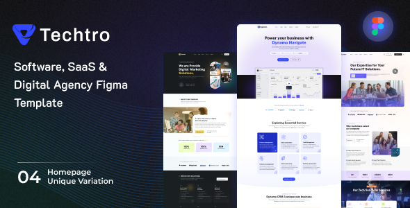 Techtro - Software and Digital Agency Figma Template