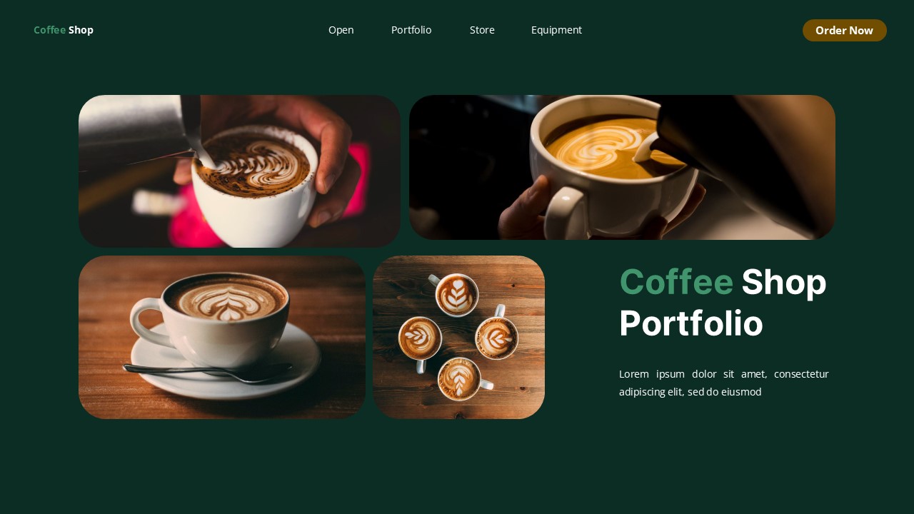 Coffee Shop - Cafe Google Slide Templates, Presentation Templates ...
