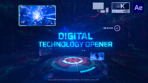 Digital Technology Opener Titles template preview