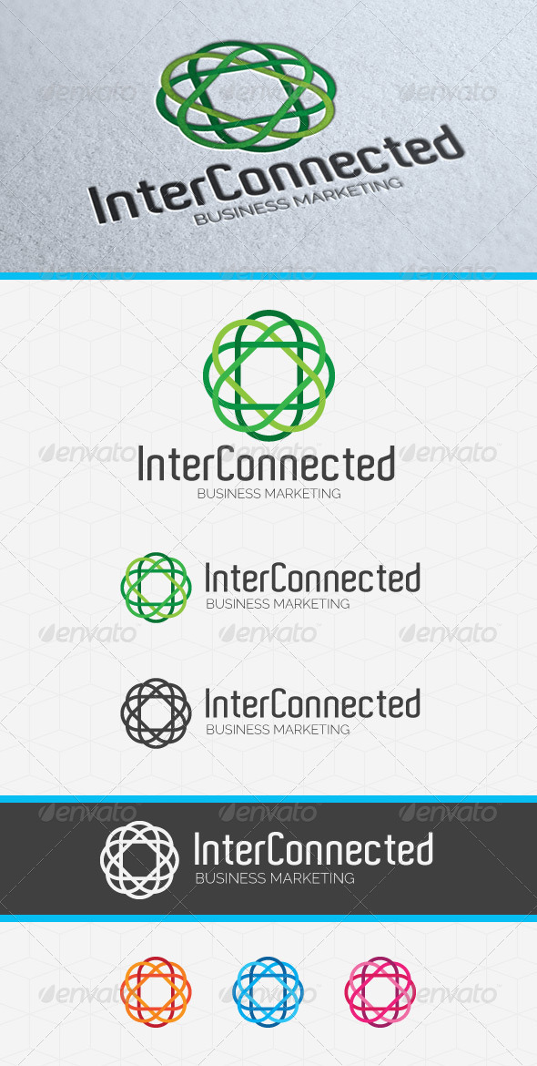Inter Connected Logo Template - Abstract Logo Templates