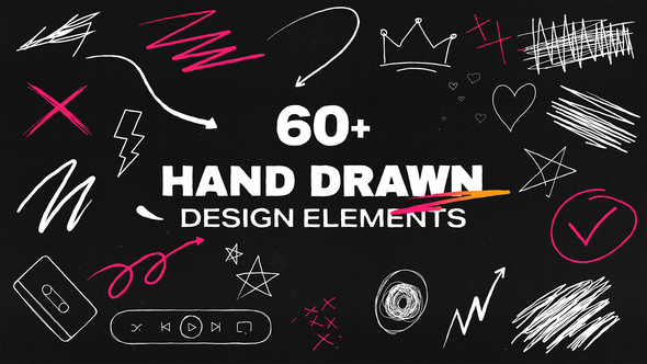 Hand Drawn Doodle Animation Pack Elements template preview