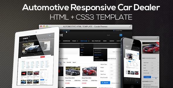 Super Automotive Cars Dealer Responsive HTML5/CSS3
