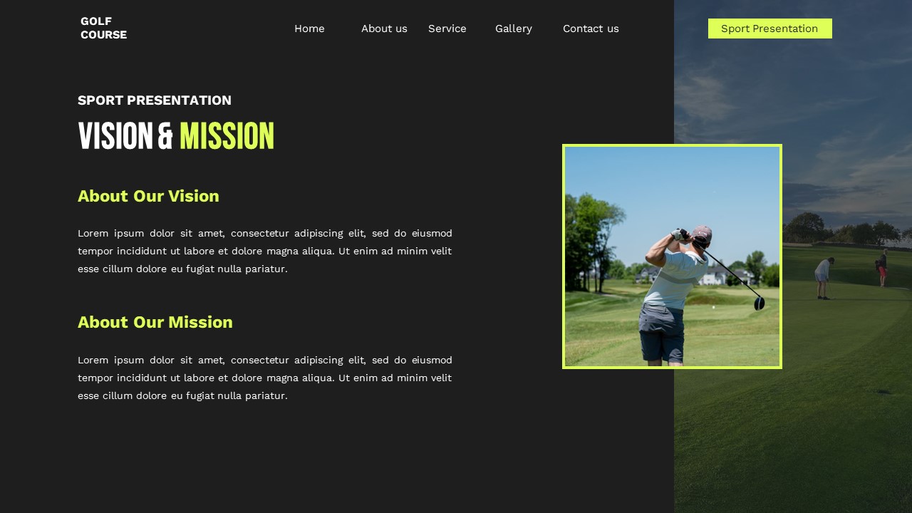 Golf Course - Golf Google Slide Templates, Presentation Templates ...