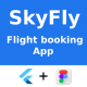 Online Flight Hotel Place Booking App UI Kit Flutter Figma FREE SkyFly