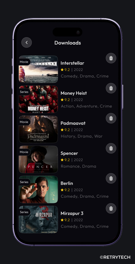 Flixy iOS Movie App Series,Live TV, Video Streaming App