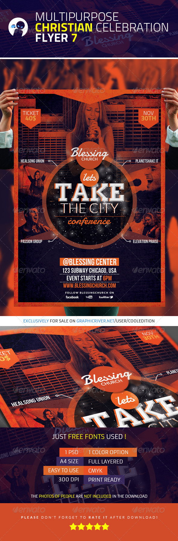Multipurpose Christian Celebration Flyer 7 - Church Flyers