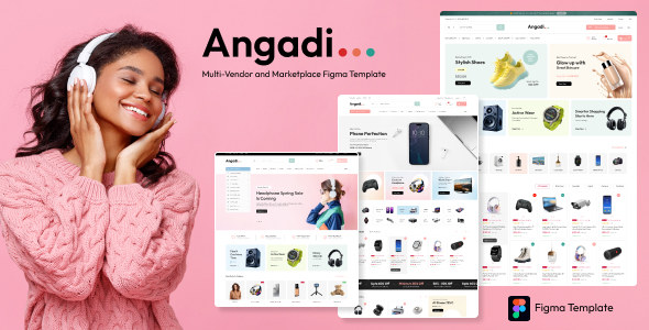 Angadi  | Grocery, Multi-Vendor Marketplace eCommerce Figma Template