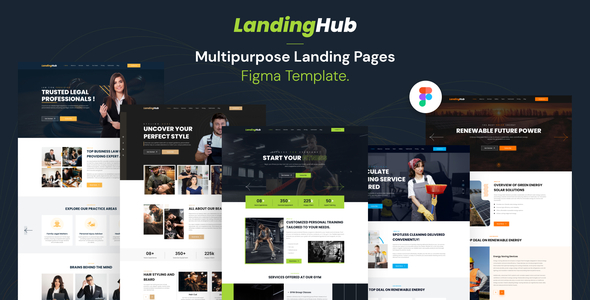 LandingHub - Multipurpose Landing Pages Figma Template