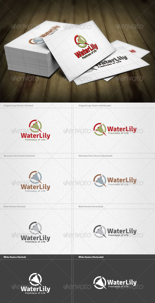 Water Lily Logo By Femo Graphicriver