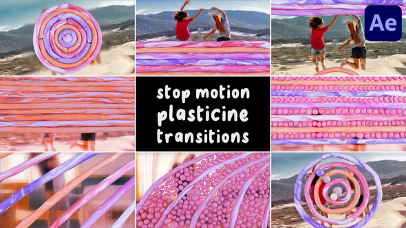 Stop Motion Plasticine Transitions | After Effects Elements template preview