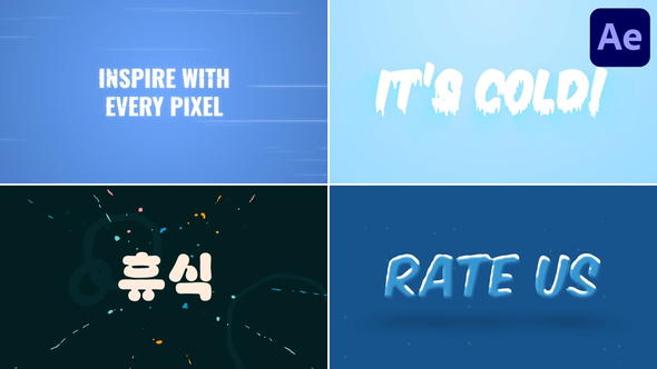 Abstract Typography Slides for After Effects Openers template preview