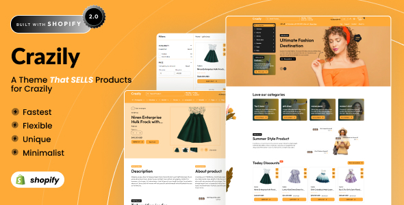 Crazily – Fashion and Clothing Shopify 2.0 Theme