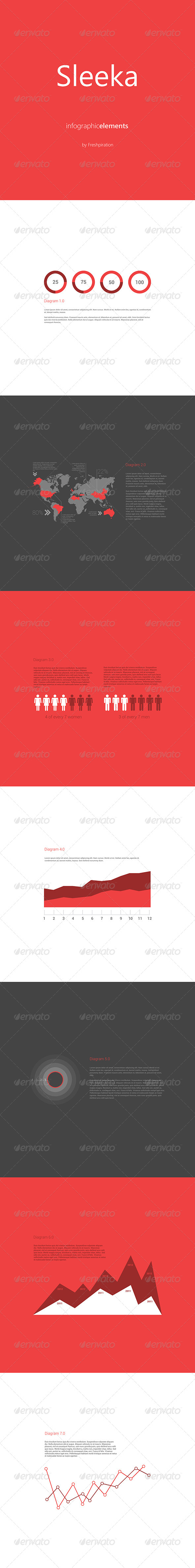 Sleeka - Infographic Elements - Vectors