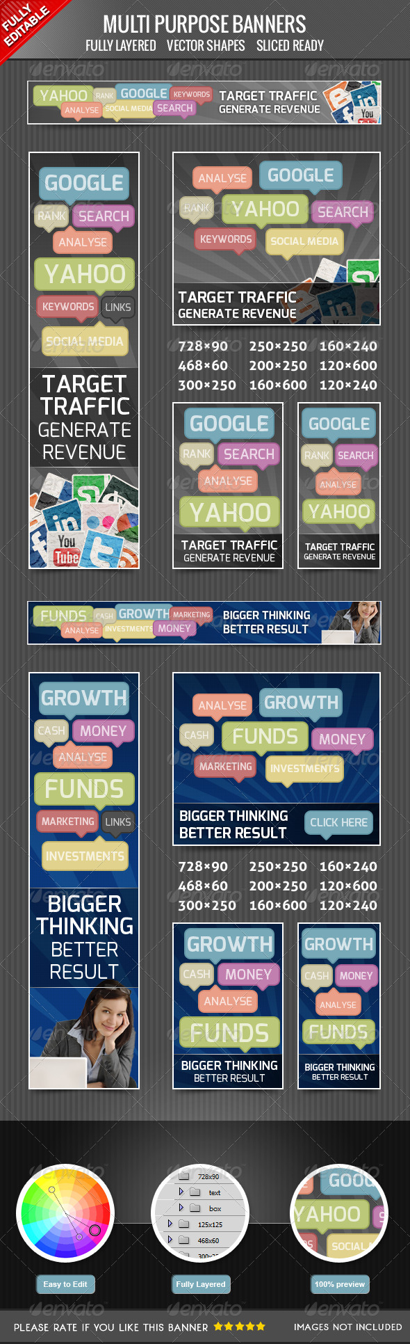 Multipurpose Banners - Banners & Ads Web Elements