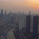 Shanghai City at Sunset. Huangpu Cityscape. China. Aerial View - VideoHive Item for Sale
