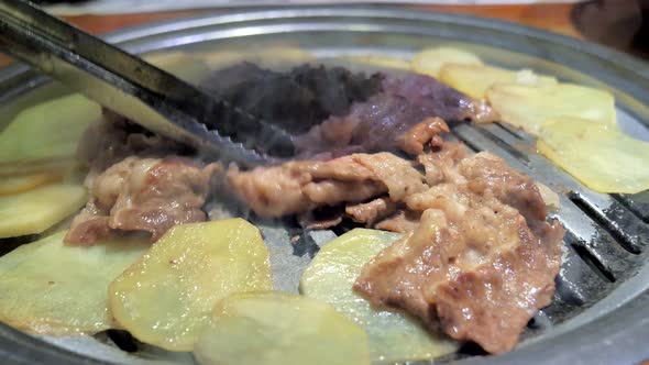 Korean Style BBQ in Restaurant alt