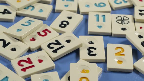 Traditional Legendary Gamble Okey Game Pieces with Colorful Numbers alt