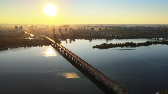 Aerial View of Kyiv By Day. Ukraine alt