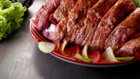 Beef Chuck Cut on Slices with Spices