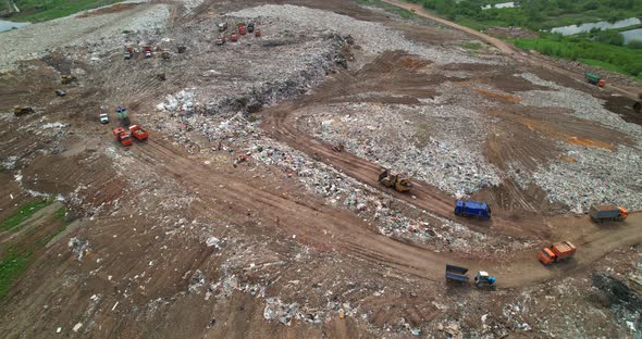 Aerial View of a Garbage Dump