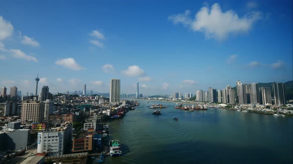 Beautiful architecture building in Macau city alt