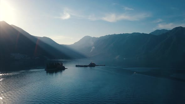 Aerial View Of The Our Lady Of The Rocks Church And Island Of Sveti Djordje  alt