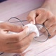 Close Up of Man Hand Cleaning Eyeglass - VideoHive Item for Sale