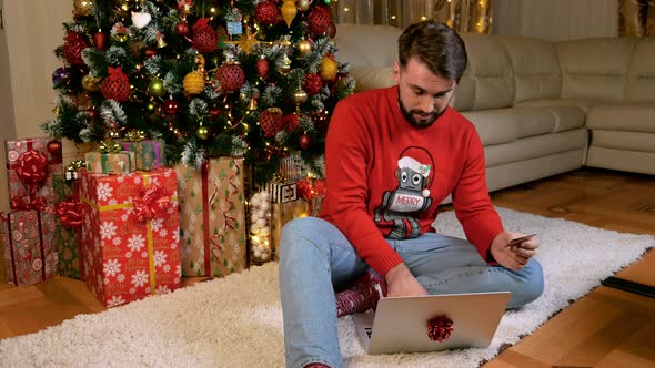 Young Caucasian Man Red Sweater Buy Gifts Online alt