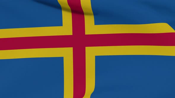 Flag Aland Islands Patriotism National Freedom Seamless Loop alt