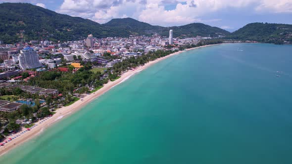 Beautiful patong beach Phuket Thailand Amazing sea beach sand tourist travel destination in phuket alt