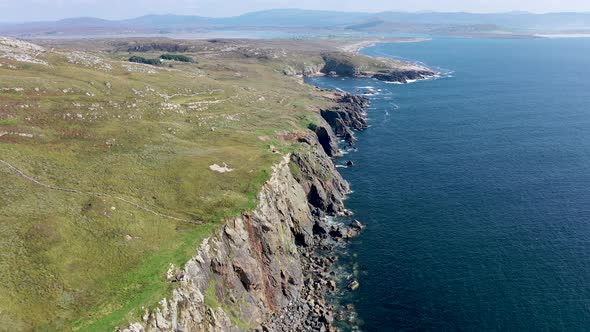 Aerial View of the Coastline By Marmeelan and Falcorrib South of Dungloe County Donegal  Ireland alt
