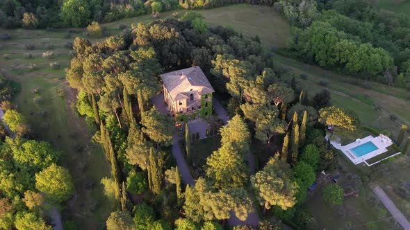 Flying Over an Italian Estate alt