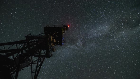 Milky Way over Communication Tower alt