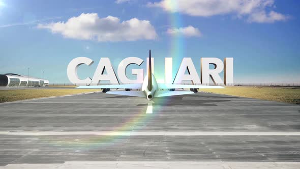 Commercial Airplane Landing Capitals And Cities Cagliari