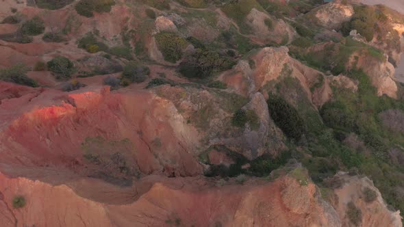 Aerial view of cliffs alt