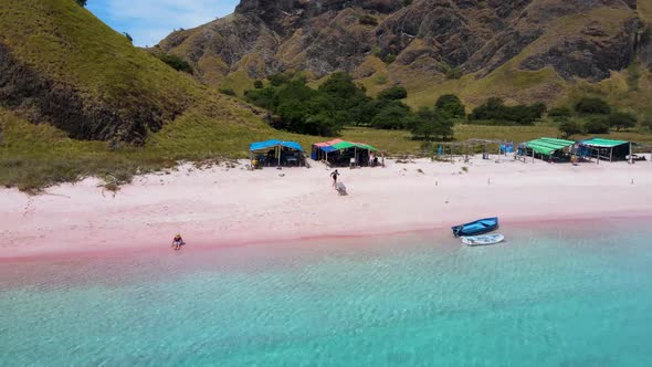 Aerial View at Pink Beach Labuan Bajo alt