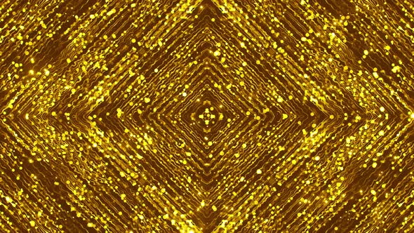 Golden Rhombic Abstract Background