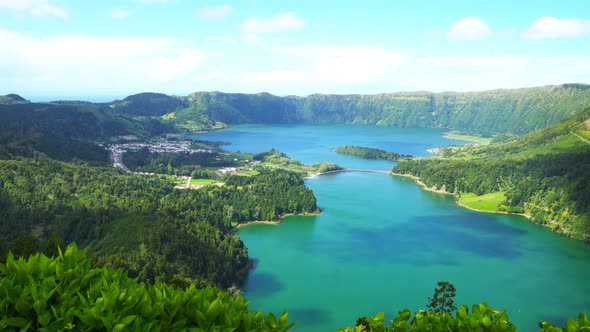 Lagoa das Sete Cidades, Lagoon of the Seven Cities in Sao Miguel Island, Azores