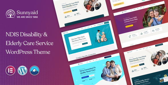 Sunnyaid – NDIS Disability & Elderly Care Service WordPress Theme