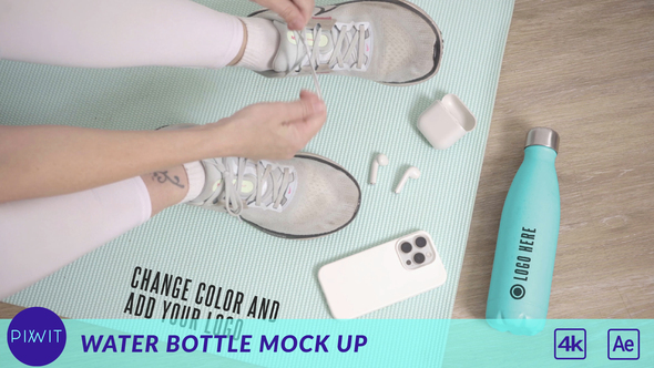 Water Bottle Mock Up Product Promo template preview