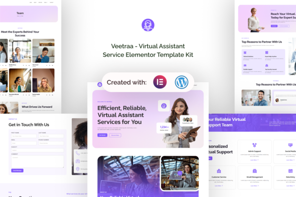 Veetraa - Virtual Assistant Service Elementor Template Kit