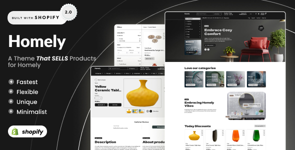 Homely – Furniture & Pottery Decor Shopify 2.0 Theme