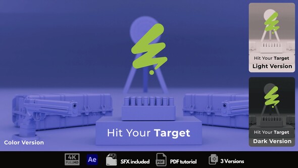 Pistol Shooting Intro Logo Stings template preview