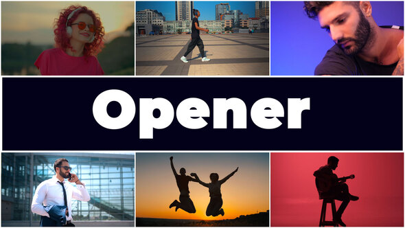 Rhythmic Multiscreen Opener Openers template preview