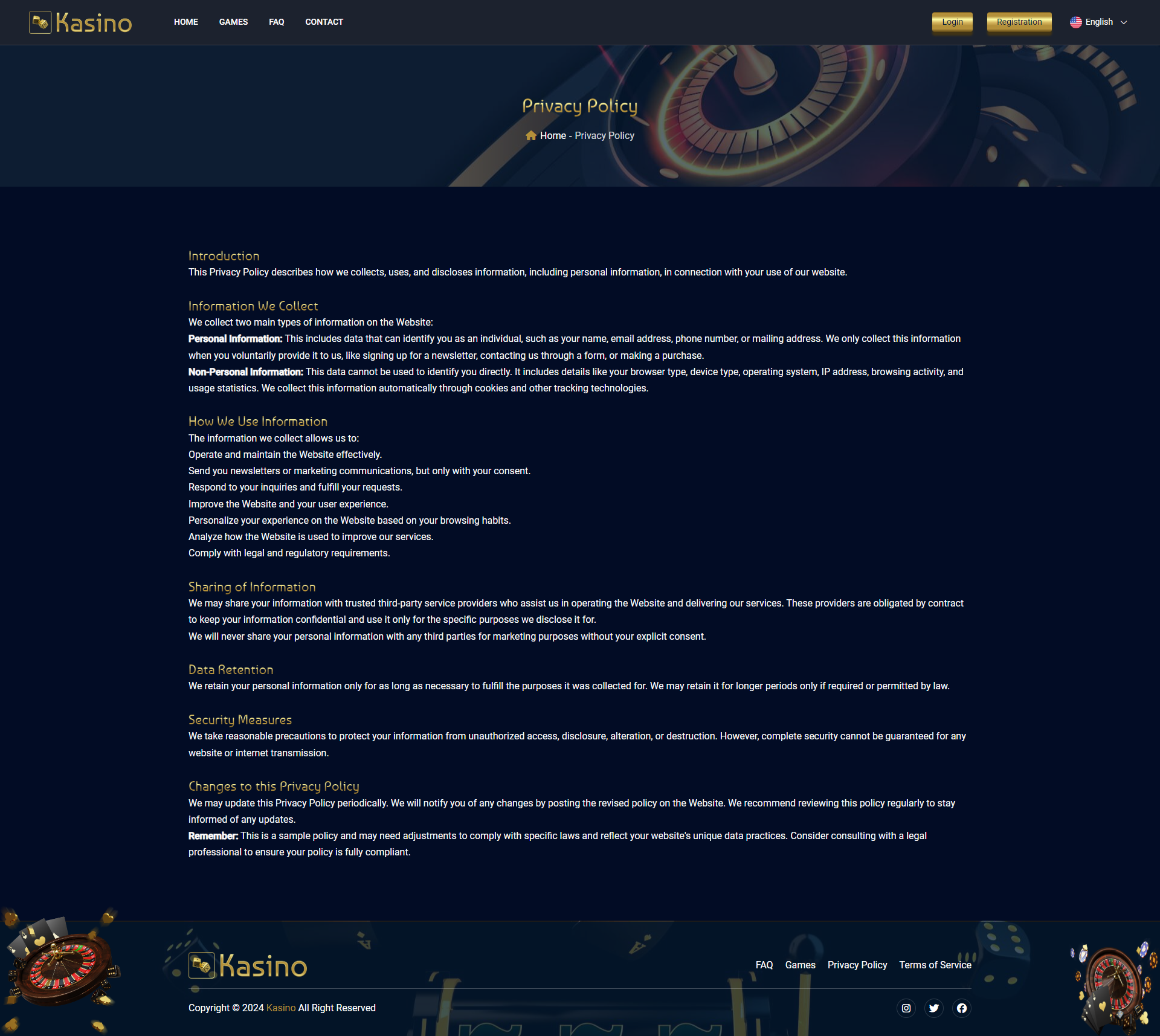 Kasino - Online Casino Platform by ViserLab | CodeCanyon