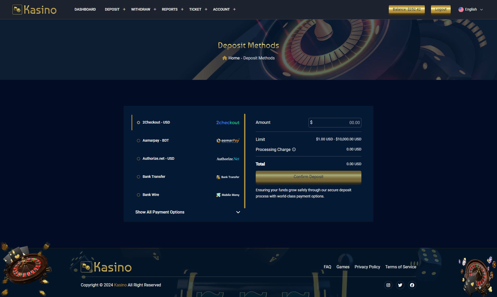 Kasino - Online Casino Platform by ViserLab | CodeCanyon