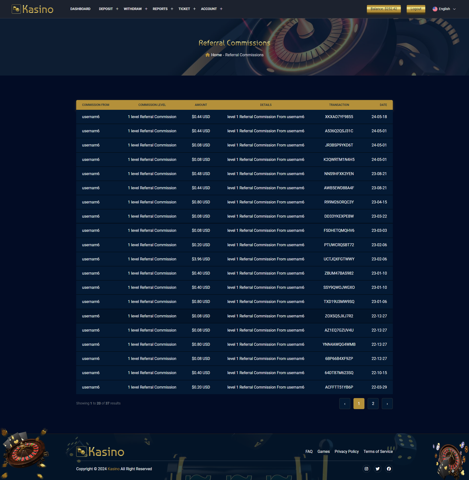 Kasino - Online Casino Platform by ViserLab | CodeCanyon