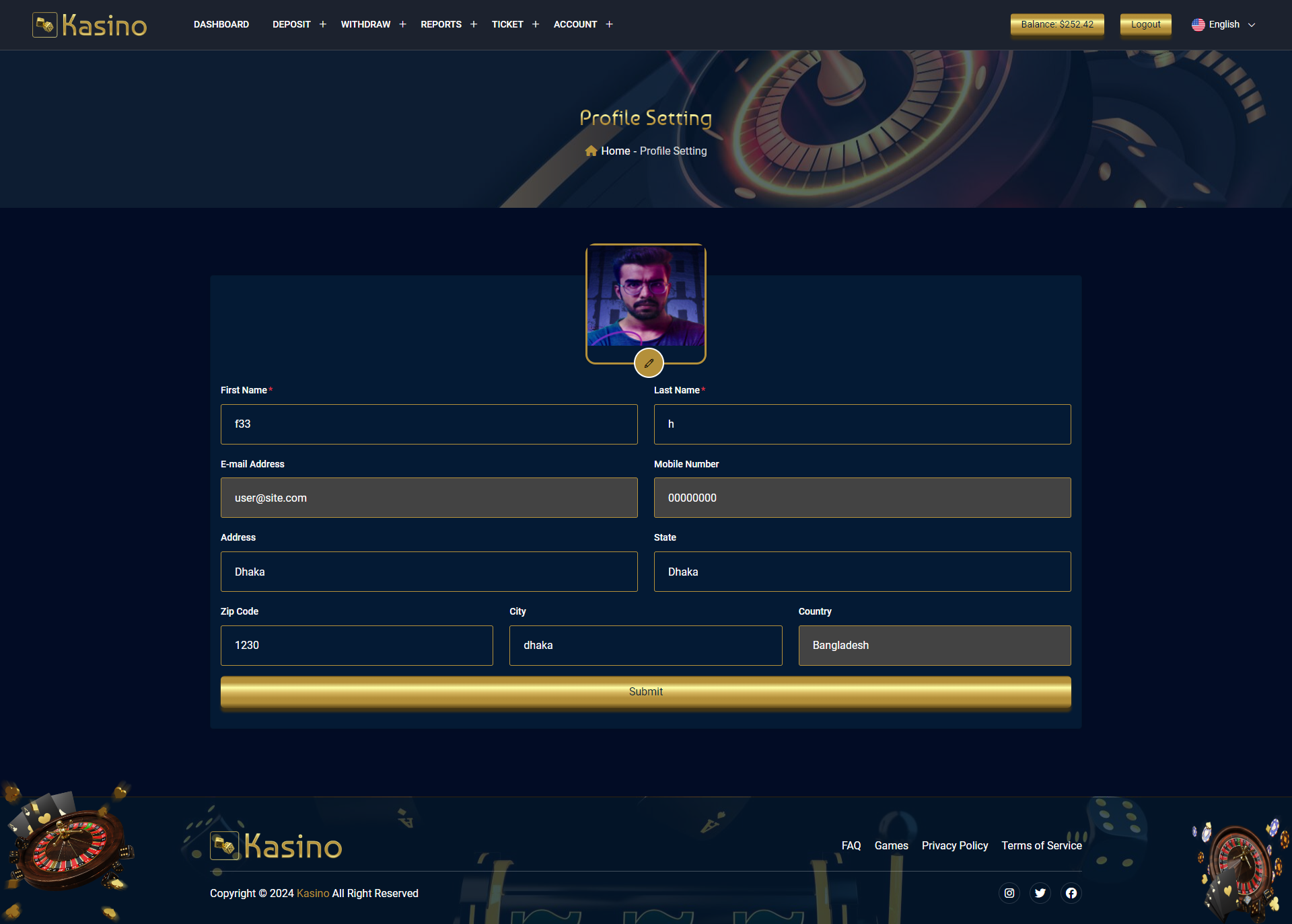 Kasino - Online Casino Platform by ViserLab | CodeCanyon