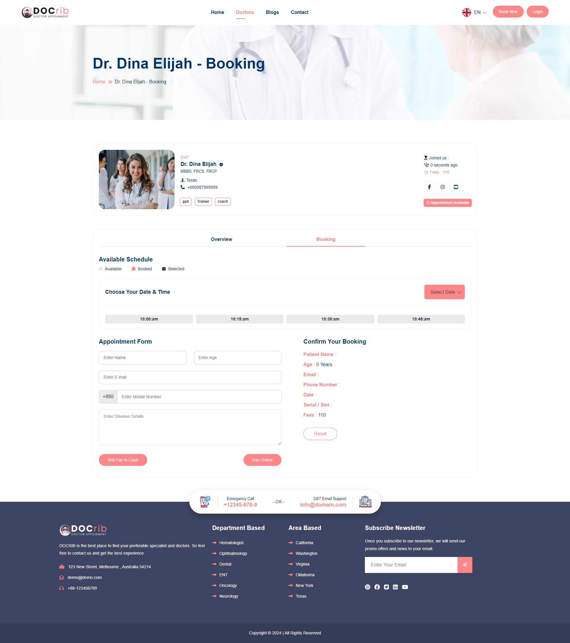 Docrib - Doctor Appointment System by ViserLab | CodeCanyon