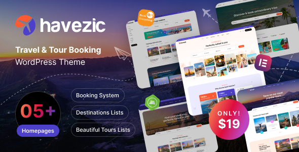 Havezic – Travel & Tour Booking WordPress Theme